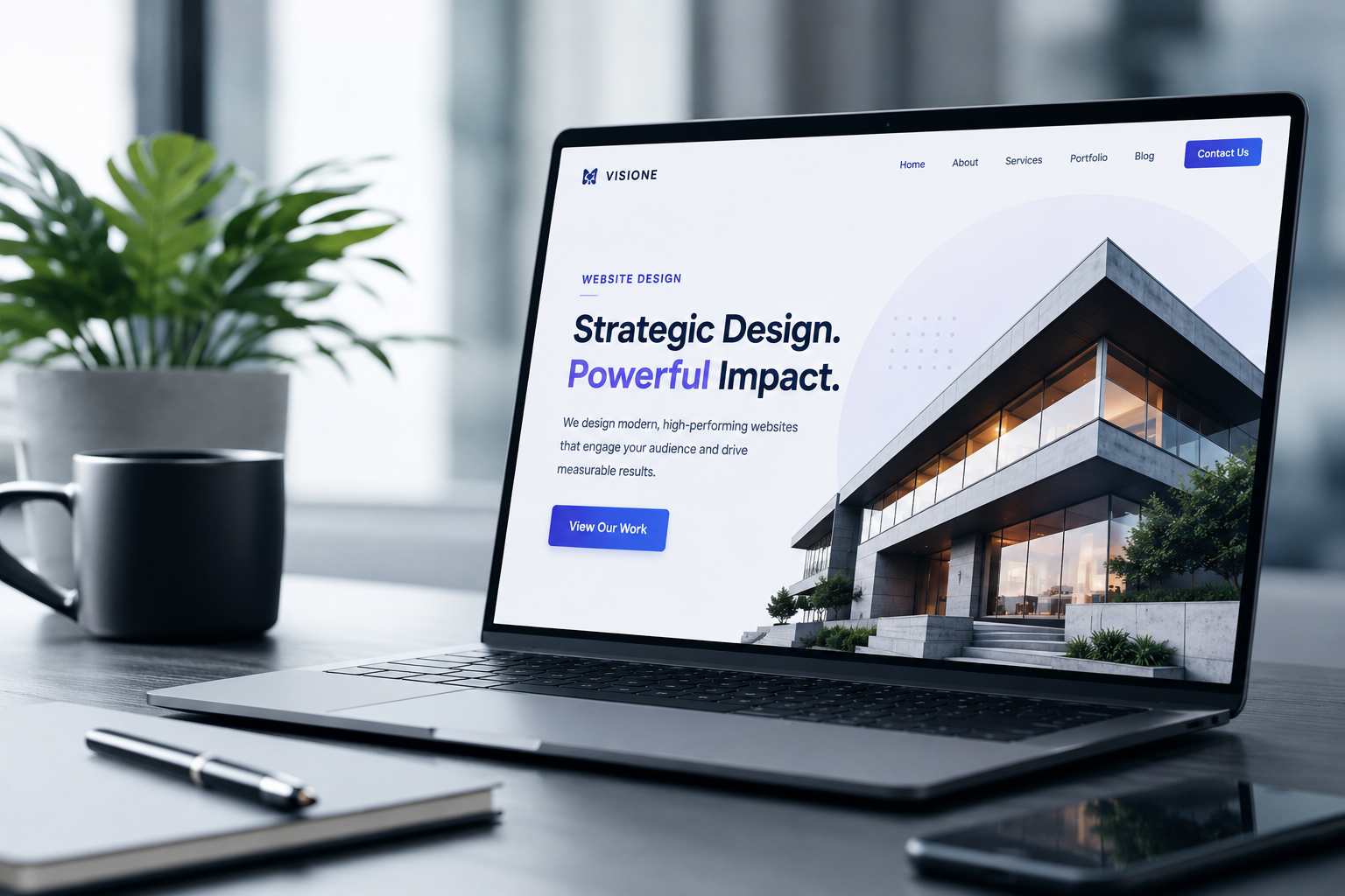 A professionally designed business website